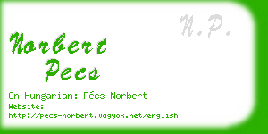 norbert pecs business card